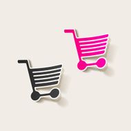 realistic design element grocery cart N18