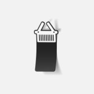 realistic design element food basket N32
