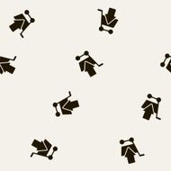 seamless background shopping trolley arrow N9