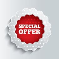 Special offer glass star button