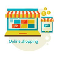 online shopping Sale Laptop and smart phone with awning N3