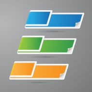 Sticker label paper colorful set
