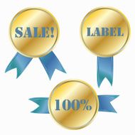Set of vector sale labels