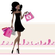 woman with shopping bags N31