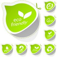 Set of eco friendly signs