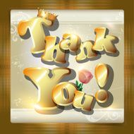 &quot;Thank You&quot; card or background Vector Illustration