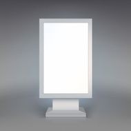 Digital Signage Blank advertising billboard on gray background