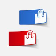 realistic design element shopping bag package N24