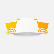 realistic design element grocery cart N19