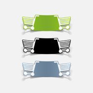 realistic design element grocery cart N20