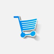 realistic design element grocery cart N22