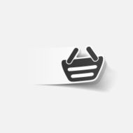 realistic design element food basket N40