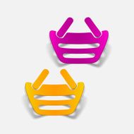 realistic design element food basket N41