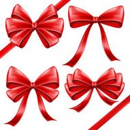 Red bow set