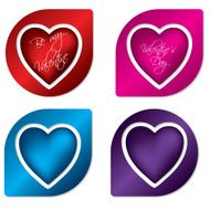 Heart label design set