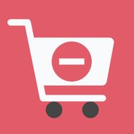 Vector Shopping Cart Remove from Icon N2