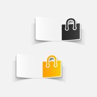 realistic design element shopping bag package N27