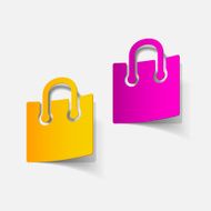 realistic design element grocery bags N7