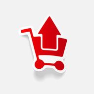 realistic design element grocery cart arrow N22