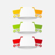 realistic design element grocery cart N24