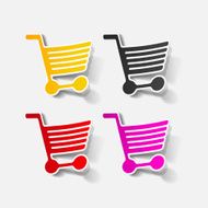 realistic design element grocery cart N26