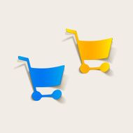 realistic design element grocery cart N27