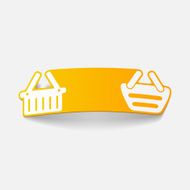 realistic design element food basket N42