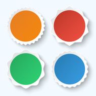 Set of blank stickers Promotional labels