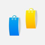 realistic design element shopping bag package N29