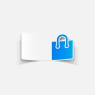 realistic design element shopping bag package N30