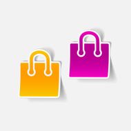 realistic design element shopping bag package N32