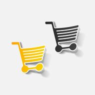realistic design element grocery cart N31