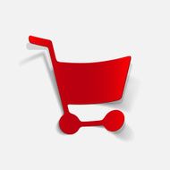 realistic design element grocery cart N32