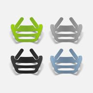 realistic design element food basket N55