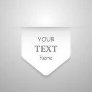 Empty sticker on grey background