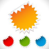 Colorful vector blank stickers