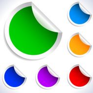 Colorful vector blank stickers N2