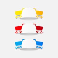 realistic design element grocery cart N33