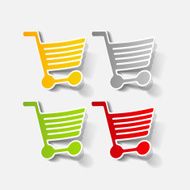 realistic design element grocery cart N35
