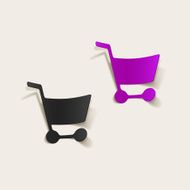 realistic design element grocery cart N36