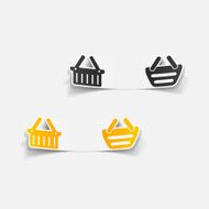 realistic design element food basket N56