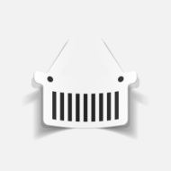 realistic design element food basket N58