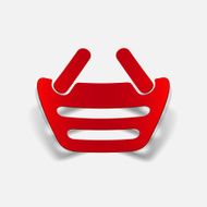 realistic design element food basket N61