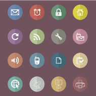 Flat circle icon