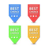 Set of Flat Best Choice Labels Vector
