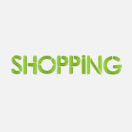 realistic design element shopping