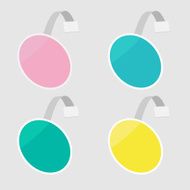 Set of round wobblers Empty template Flat design