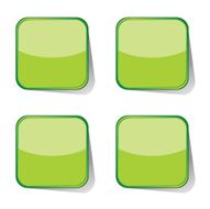 stickers green vector illustration