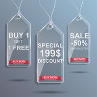 Glass sale tags