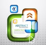 Vector square bubble banners N2
